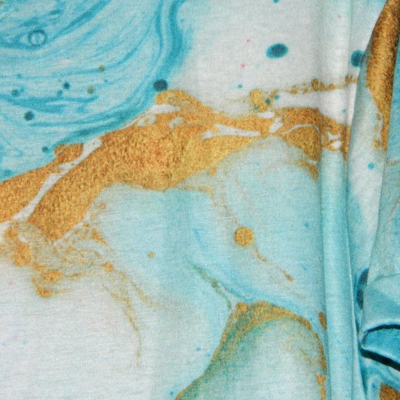 2 for/ $25 Pixie Lady Tee Shirt Blouse Silk Screen Water Graphic Size Large - Picture 9 of 11